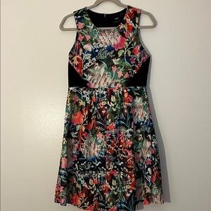 ASOS | Maternity floral glitter dress Women’s size 8 pleated hummingbird scuba